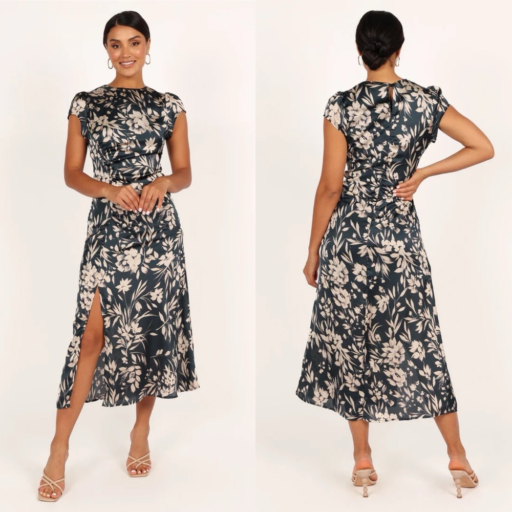 NWT Petal + Pup Lizbeth Midi Dress in Green Floral